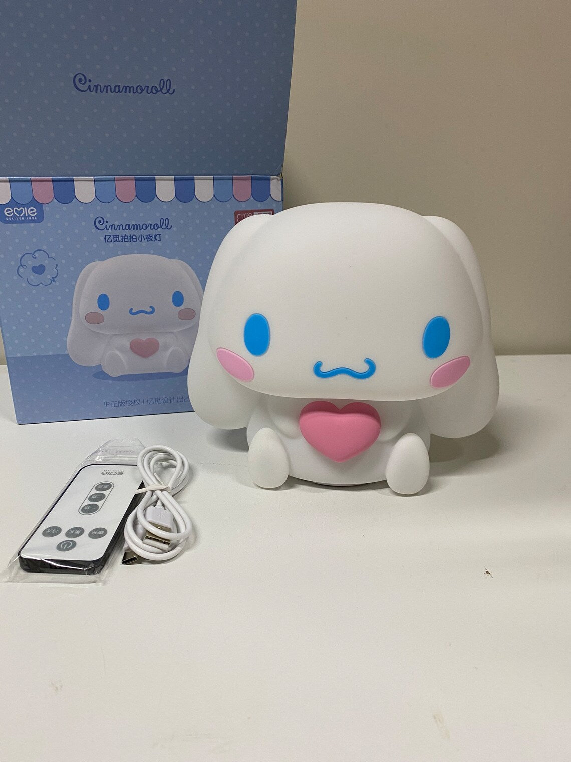 Sanrio Big Cinnamoroll with Heart Soft Night Light with LED Light KawaiiGiftLand