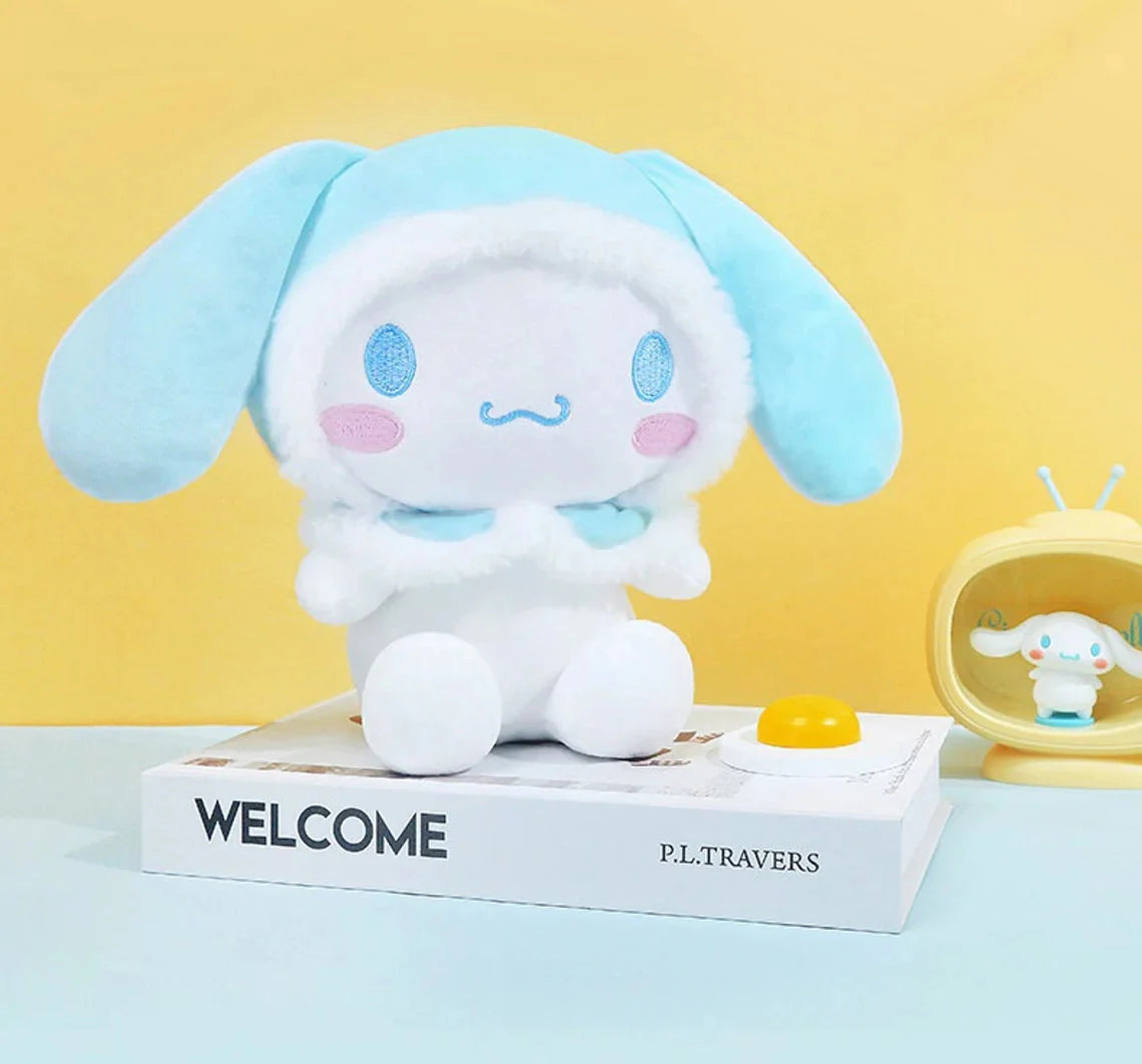 Sanrio Cinnamoroll with Blue Hood Plush Doll KawaiiGiftLand