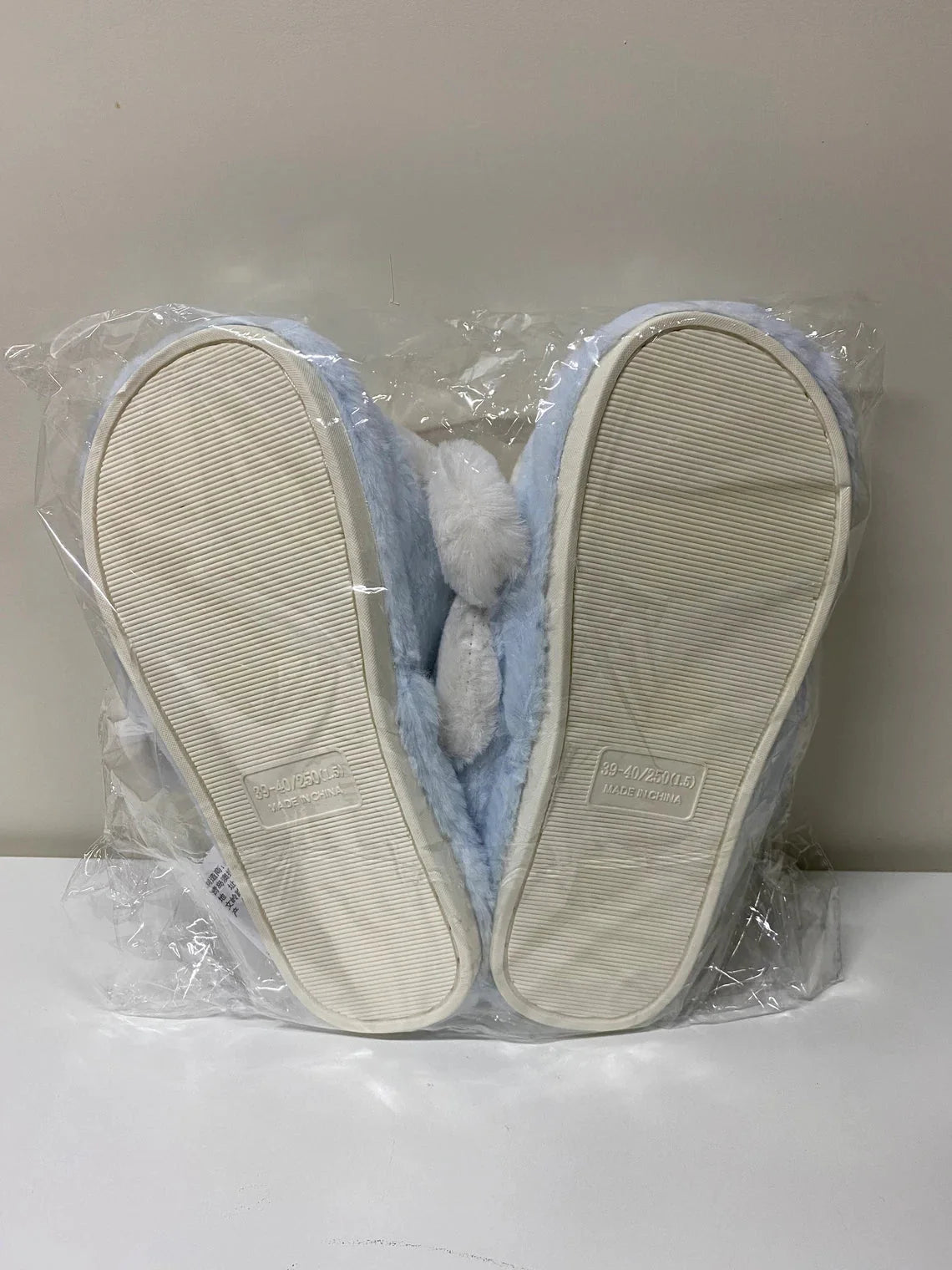 Sanrio Cinnamoroll Blue Fluffy Big Head Fur Winter Slippers KawaiiGiftLand