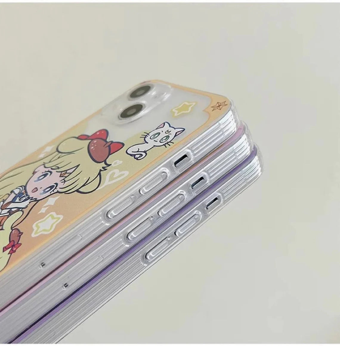 Clean Japanese Cartoon Sailor Moon iPhone Strap KT MM KU CN PN iPhone Case 6 7 8 PLUS SE2 XS XR X 11 12 13 14 15 16 Pro Promax 12mini 13mini KawaiiGiftLand