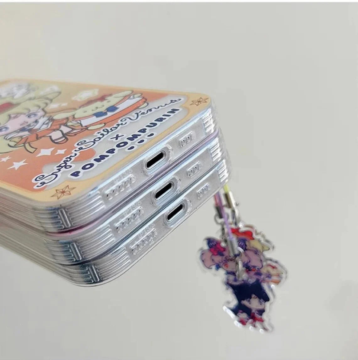 Clean Japanese Cartoon Sailor Moon iPhone Strap KT MM KU CN PN iPhone Case 6 7 8 PLUS SE2 XS XR X 11 12 13 14 15 16 Pro Promax 12mini 13mini KawaiiGiftLand