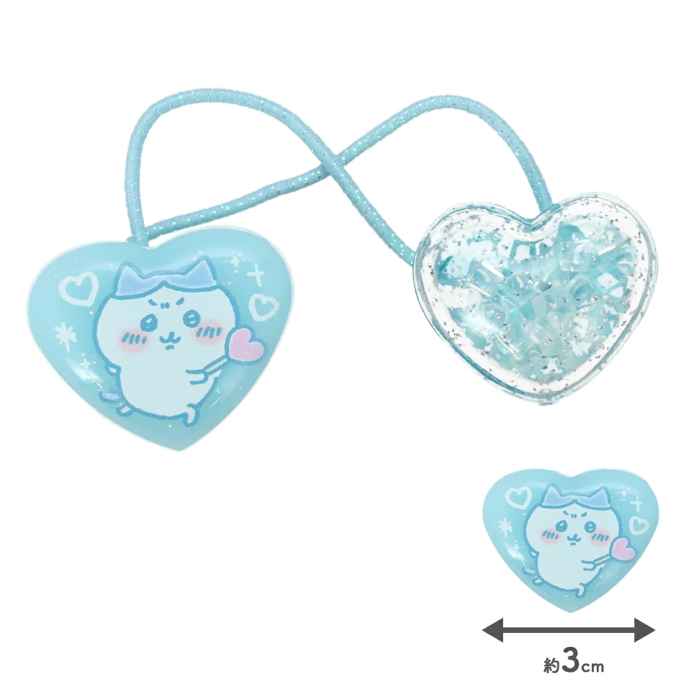 Japan ChiiKawa | ChiiKawa Hachiware Usagi Momonga Cute Icon with Bling Heart Ponytail Holders Scrunchies Kawaii items Cute Hair Accessories KawaiiGiftLand