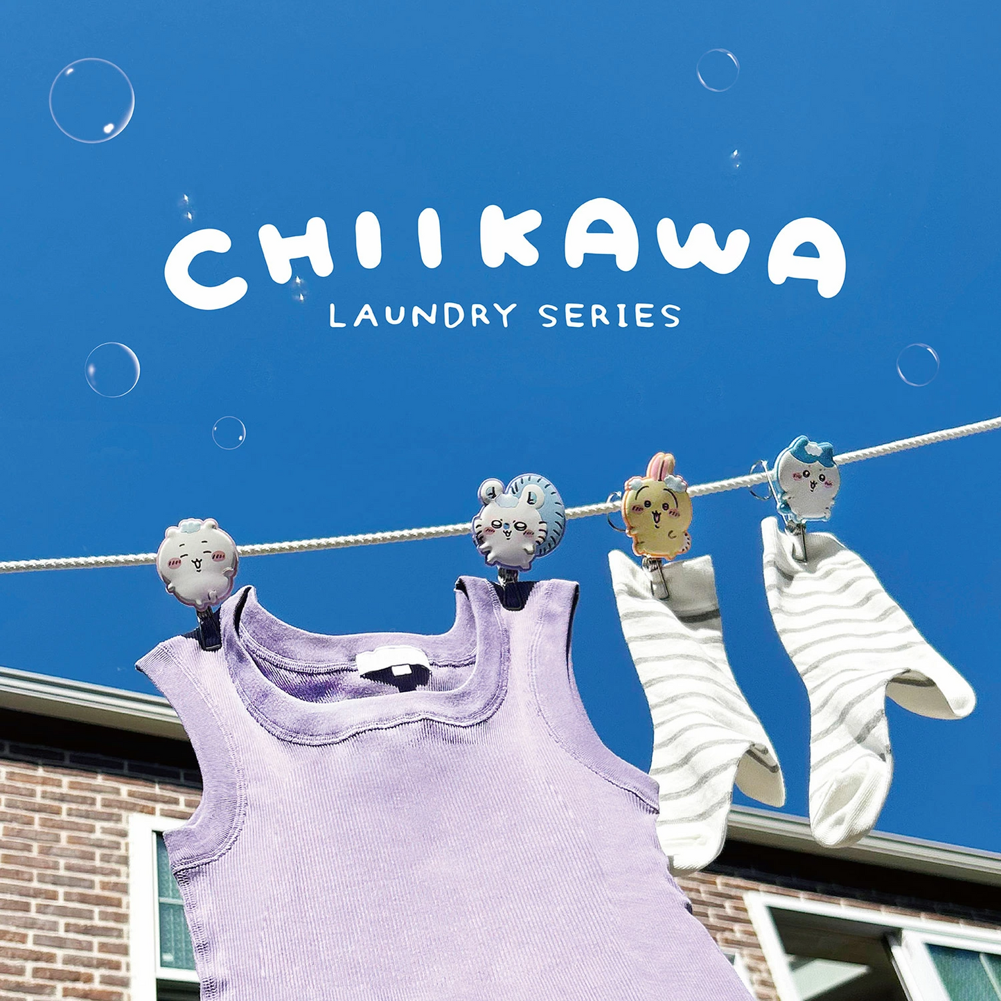Japan ChiiKawa Laundry Accessories Series | ChiiKawa Hachiware Usagi Momonga Clothes Peg Kawaii items Room Decoration KawaiiGiftLand