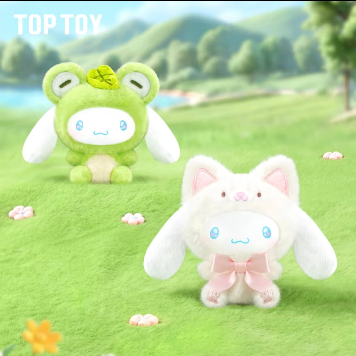 TOPTOY x Sanrio Cinnamoroll Animal Party Series Plush Pendant Blind Box – Kawaii Keychain Charm & Bag Accessory