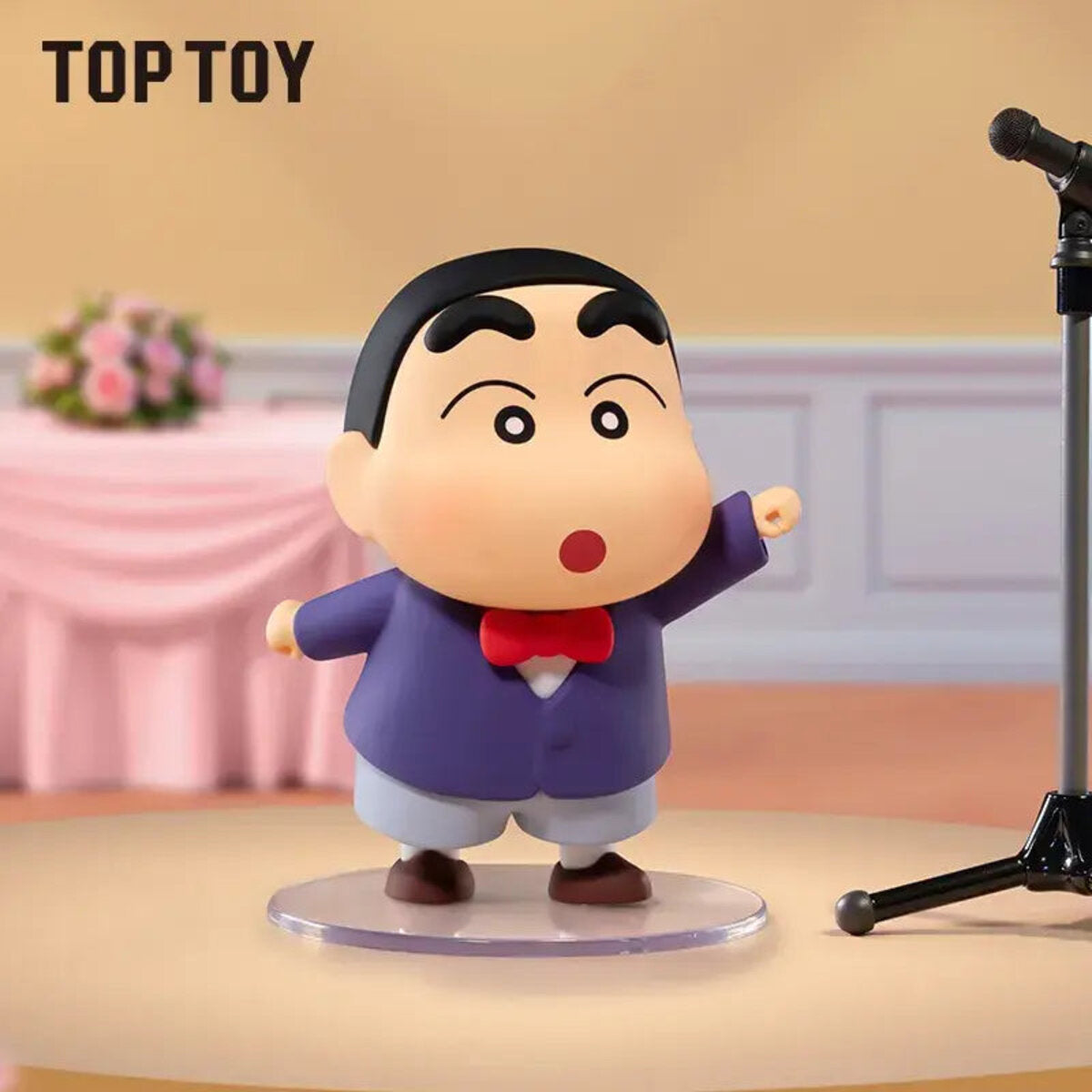 Crayon Shin-chan Retro Daily Life figure - little performer with microphone