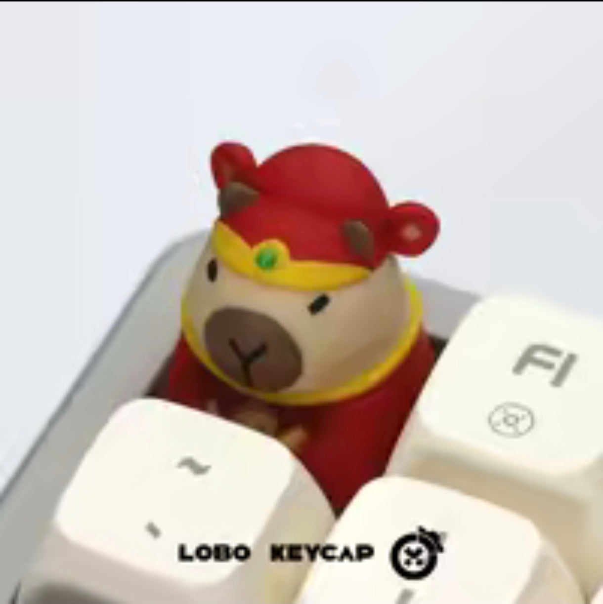 Lobo Cute Capybara Artisan Keycaps – Hand-Cast Resin Kawaii Mechanical Keyboard Accessories & Desk Decor