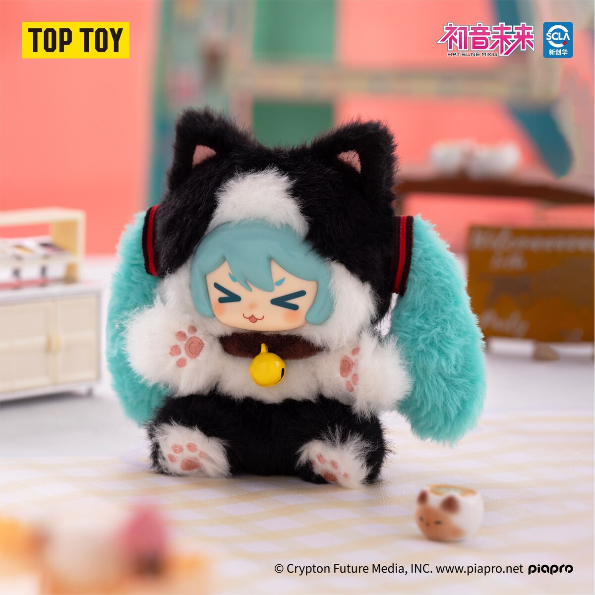 Hatsune Miku Milk Tea Cup Series Cow Cat plush figure