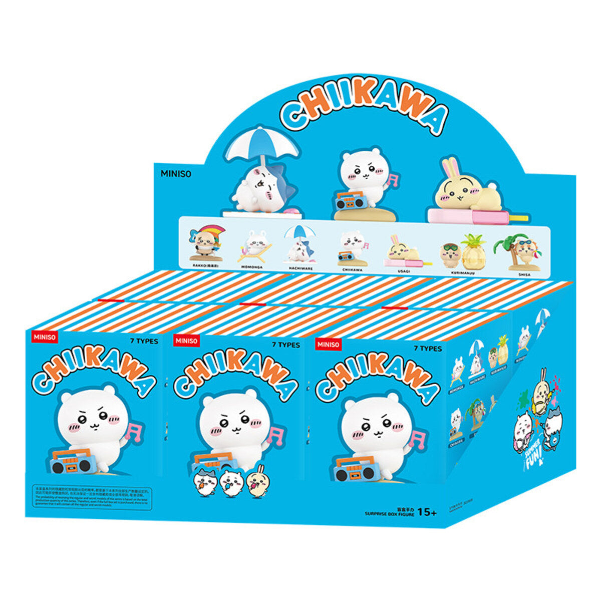 MINISO Chiikawa Summer Momo Cha Series full case of six blind boxes