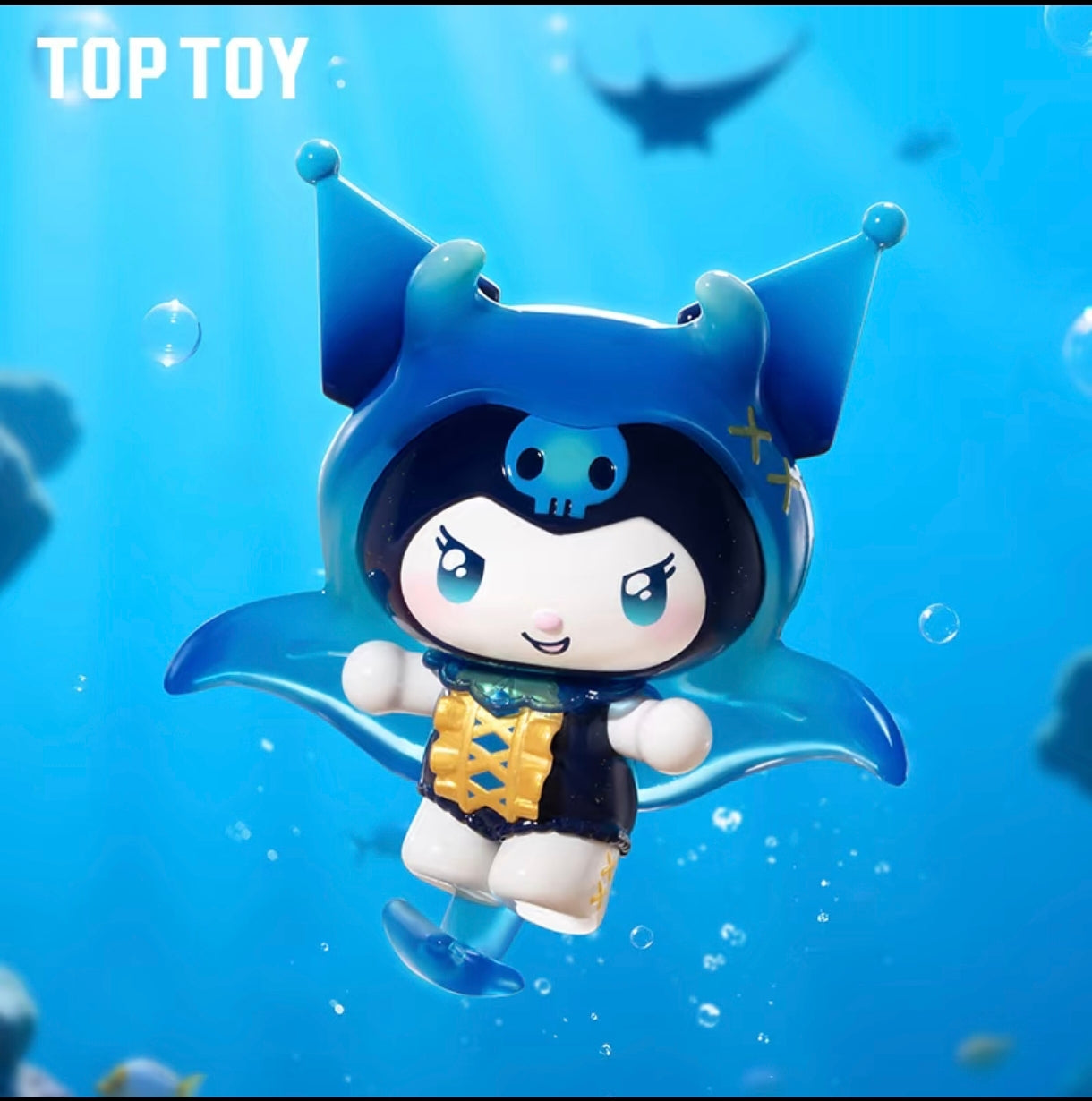 TOPTOY x Sanrio Kuromi Deep Sea Mystery Series Blind Box – Kawaii Mermaid Collectible Figure & Gothic Desk Decor