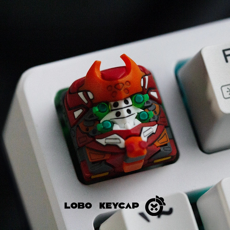 Lobo Keyboard Keycap Evangelion- Original Resin Art Custom Cartoon Cute Keycap for Office Pc Gamer Accessories