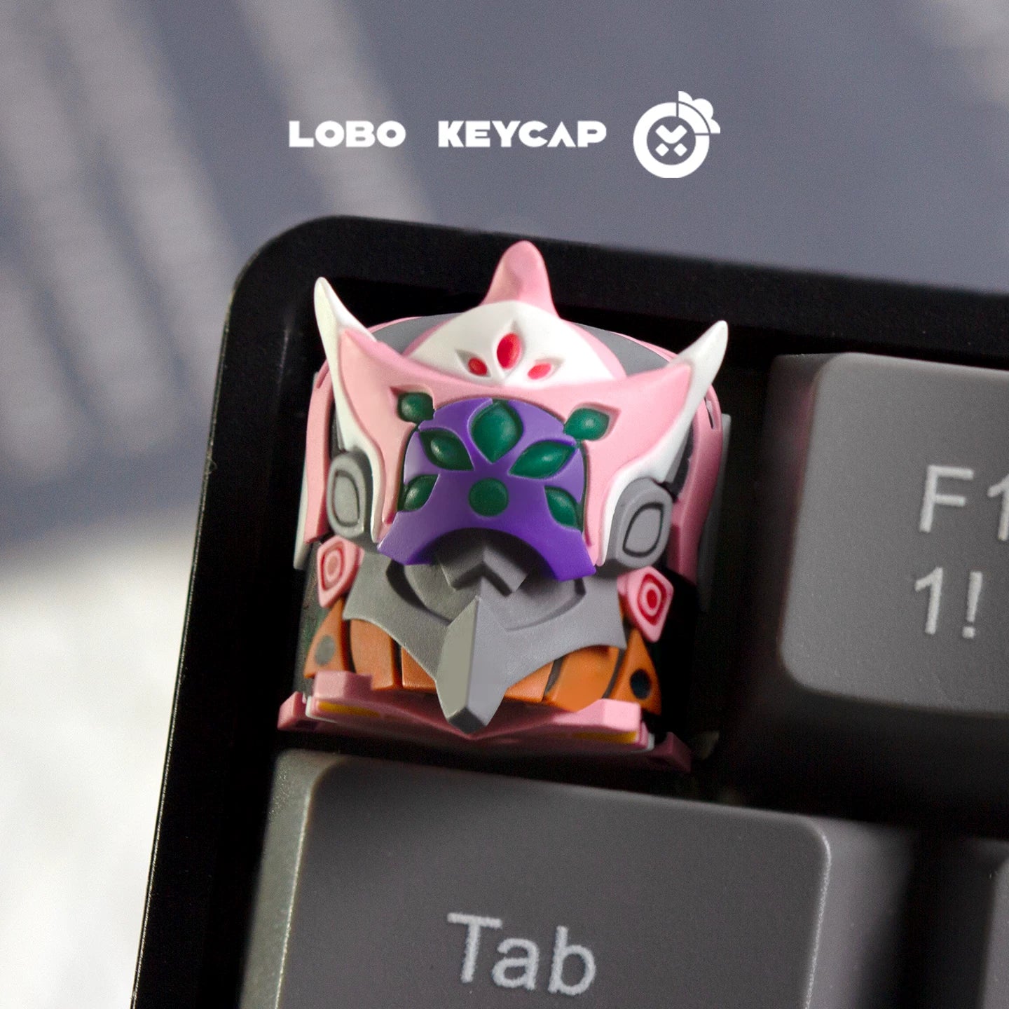 Lobo Keyboard Keycap Evangelion- Original Resin Art Custom Cartoon Cute Keycap for Office Pc Gamer Accessories