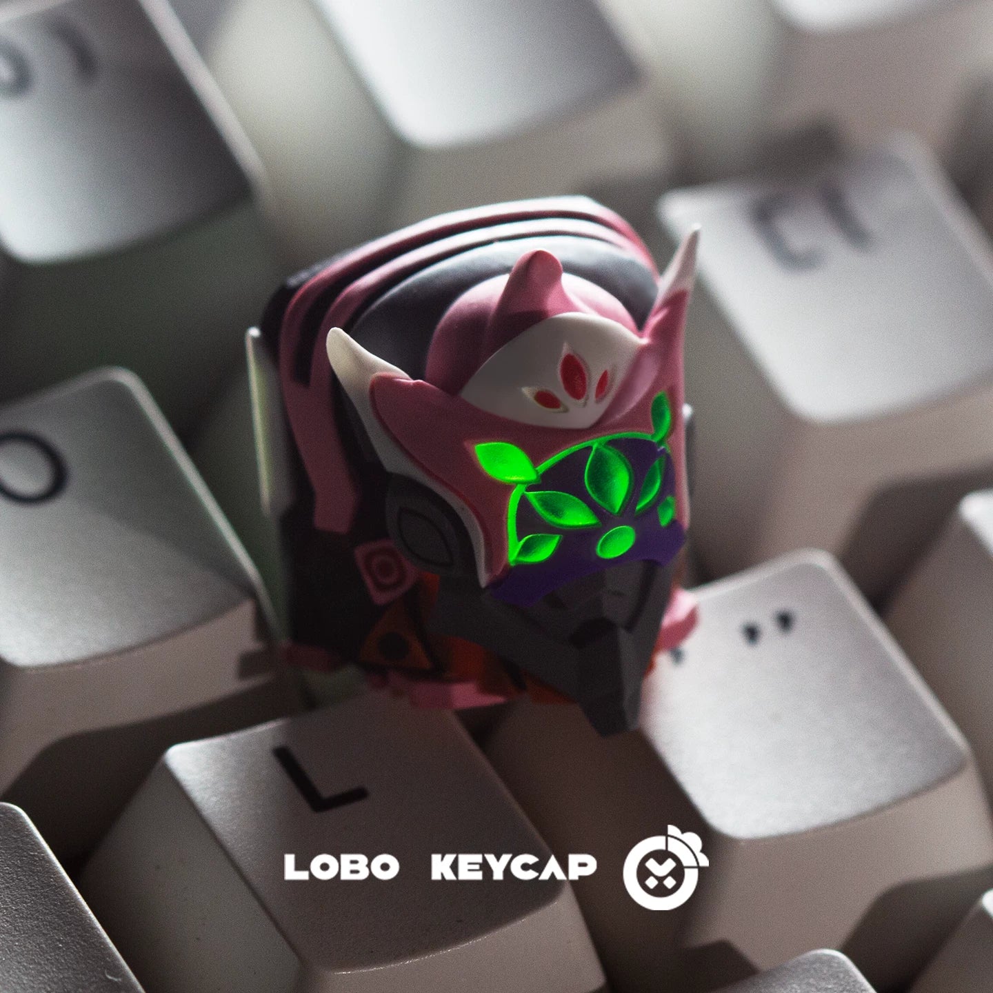 Lobo Keyboard Keycap Evangelion- Original Resin Art Custom Cartoon Cute Keycap for Office Pc Gamer Accessories