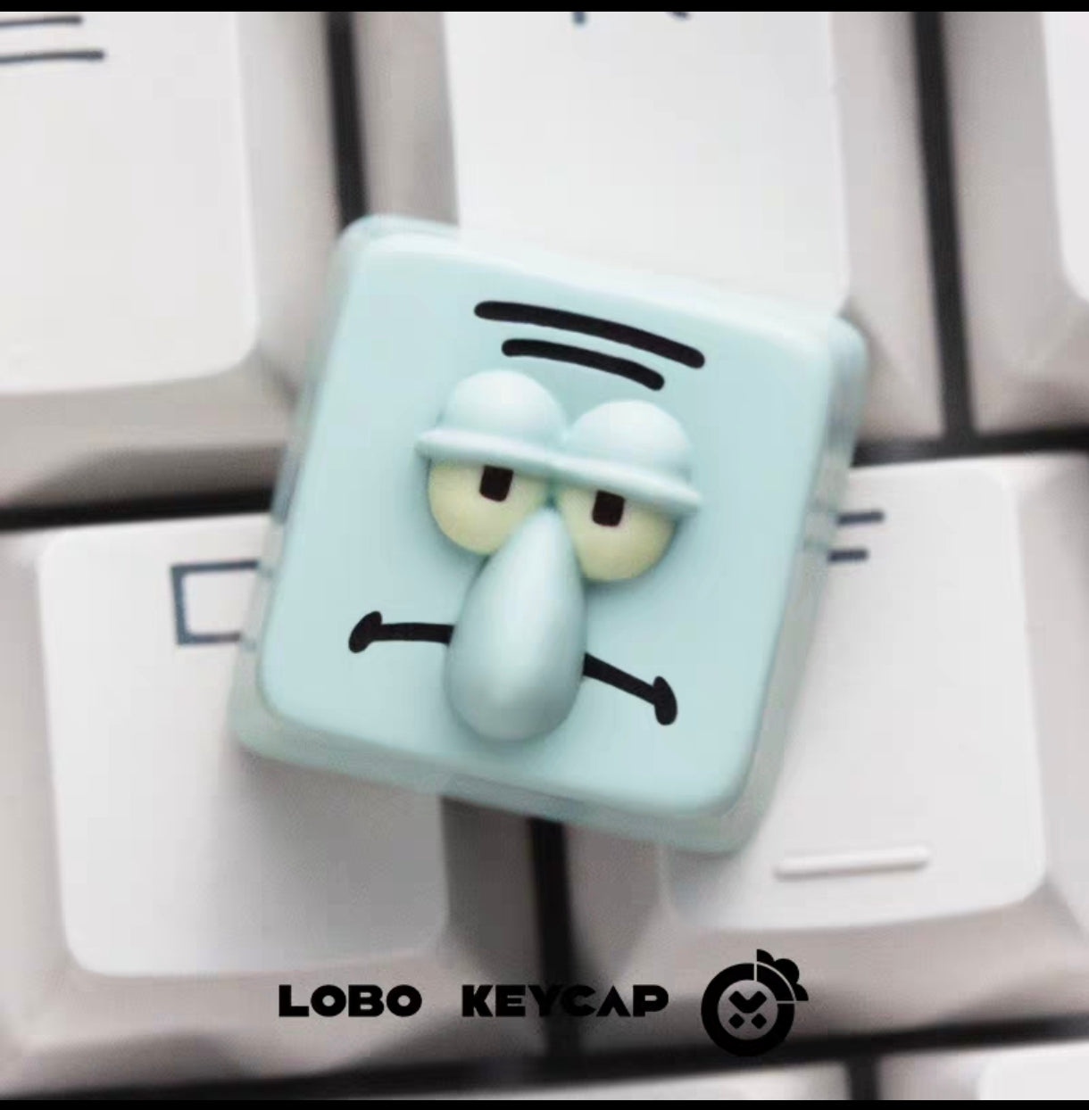Lobo SpongeBob & Patrick Star Artisan Keycaps – Hand-Cast Resin Kawaii Mechanical Keyboard Accessories & Desk Decor