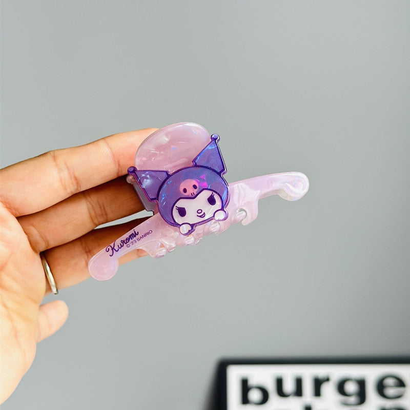 Kuromi Purple Acetate Medium Claw Clip 8.5cm - Sanrio licensed acrylic claw clip