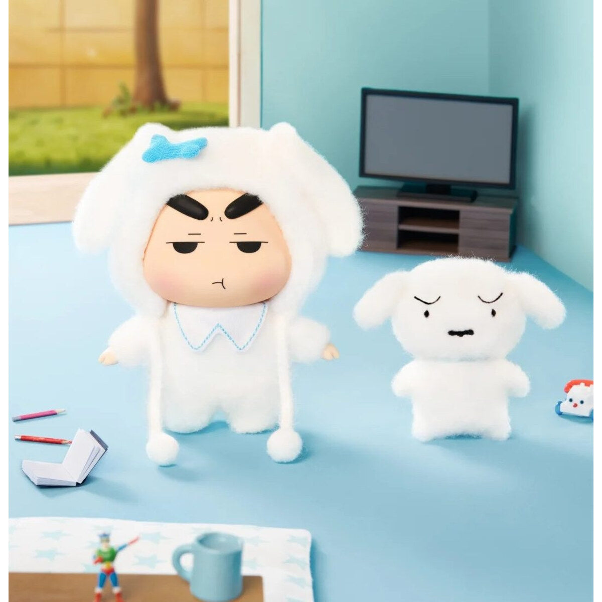Secret Sleepy Shin-chan and Shiro the dog MINI plush figures