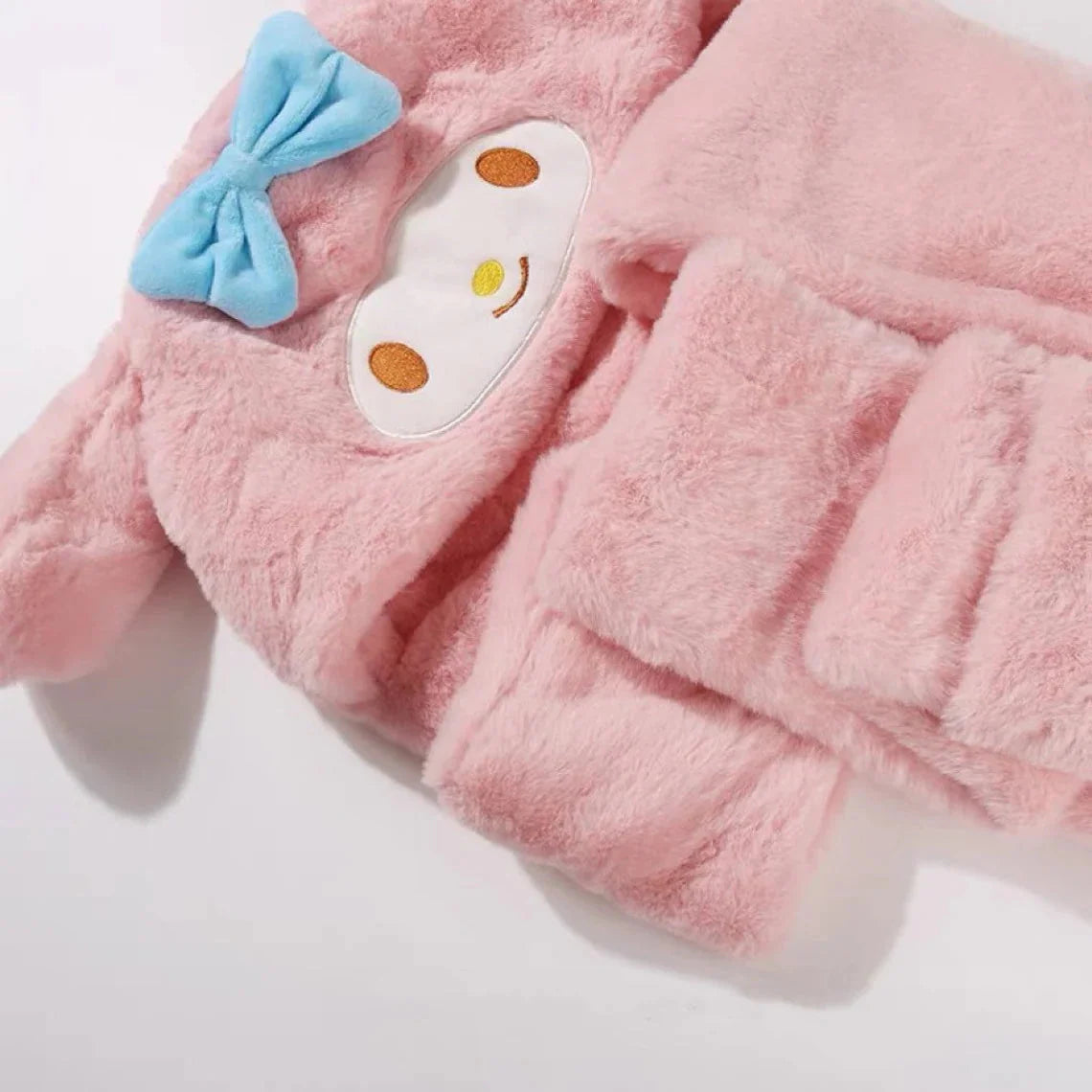 Sanrio My Melody Kuromi Cinnamoroll Hat with Scarf Hat  Winter Warm Accessory Outfits KawaiiGiftLand