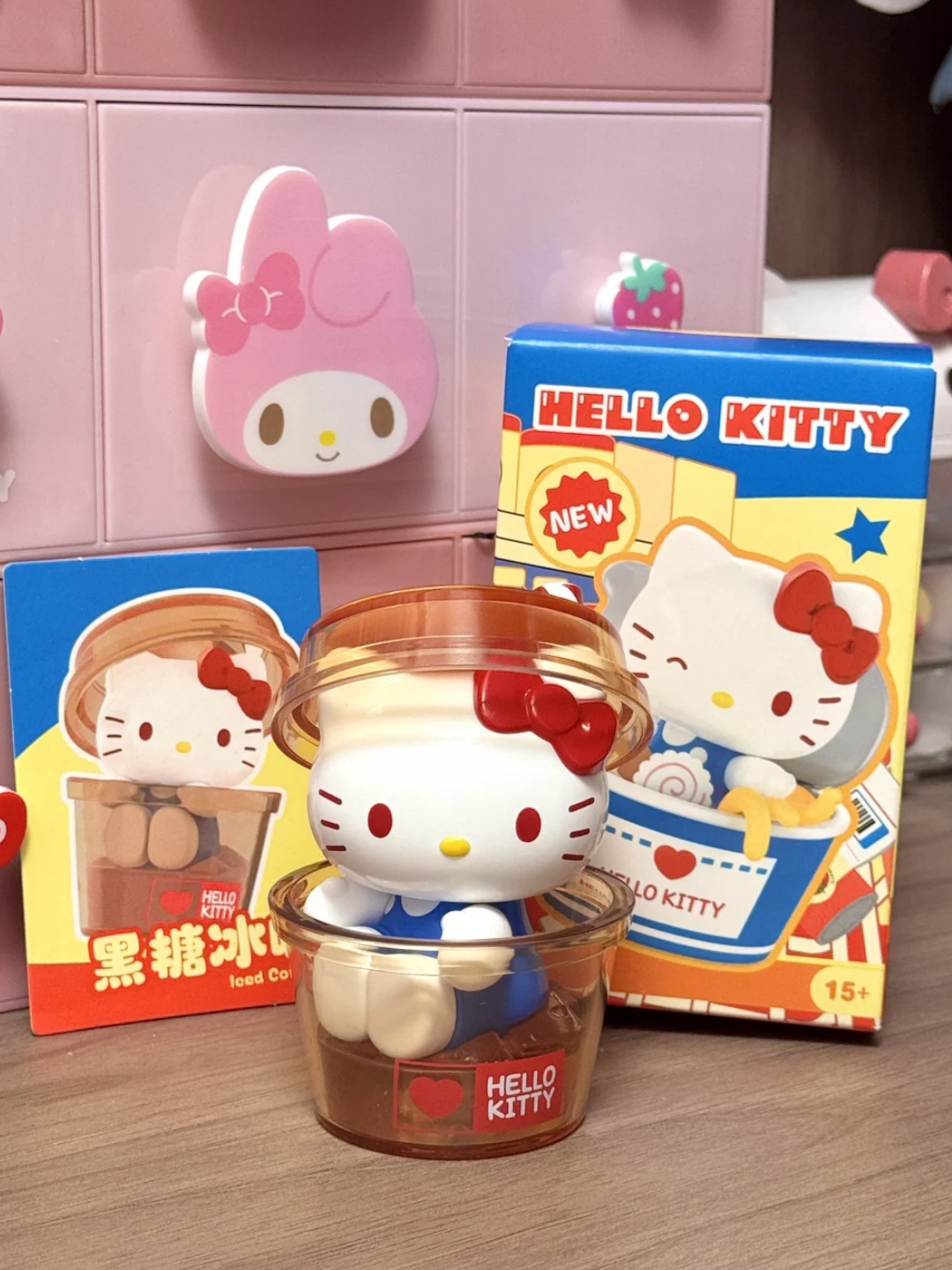 MINISO Hello Kitty Little Diner Iced Coffee figure promo photo
