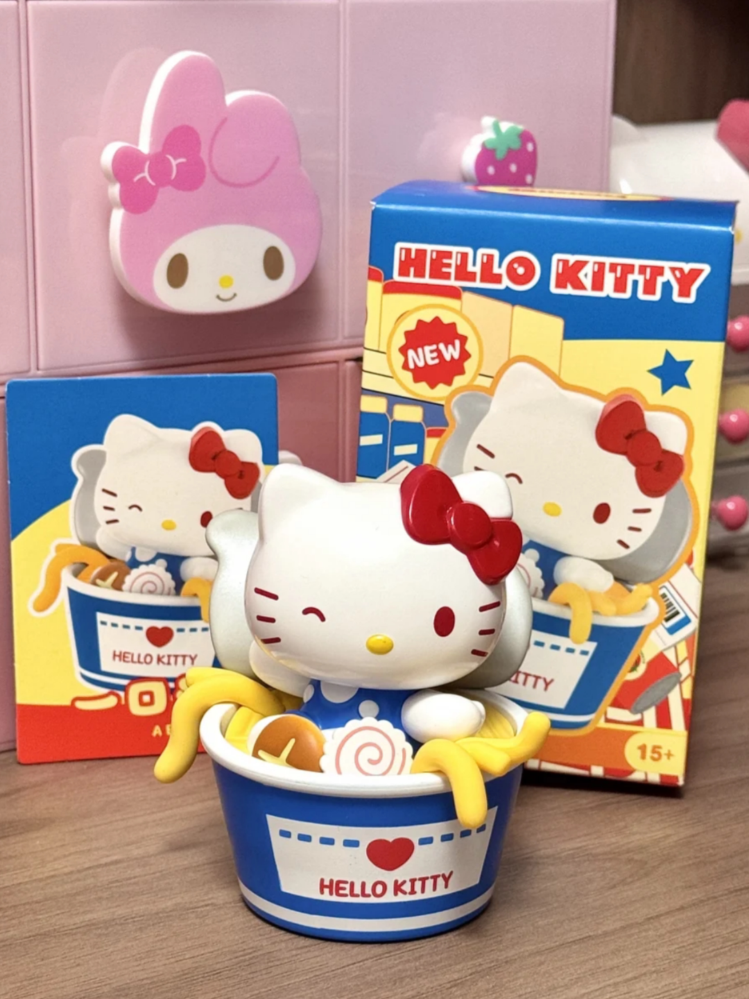 MINISO Hello Kitty Little Diner A Bite of Noodles figure promo photo