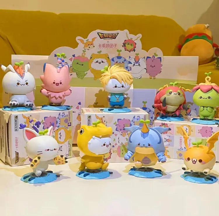 Mystery Blind Box Digimon Adventure Digital Monster Budding Pop Version | Agumon Gabumon Piyomon Gomamon Palmon Patamon Tentomon Tailmon - Collectable Toys