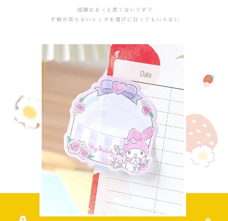 Sanrio Japan Mini Memo Pad Part 4 | Hello Kitty My Melody Little Twin Stars Wish me mell Pochacco Keroppi - 30Sheets KawaiiGiftLand