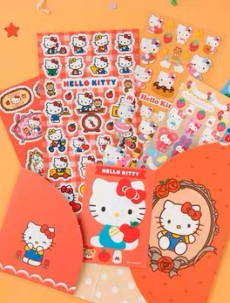 Sanrio Sticket Set | Hello Kitty My Melody Kuromi Cinnamoroll Pompompurin Pochacco - Set of 6pcs Stickers Children Gift KawaiiGiftLand