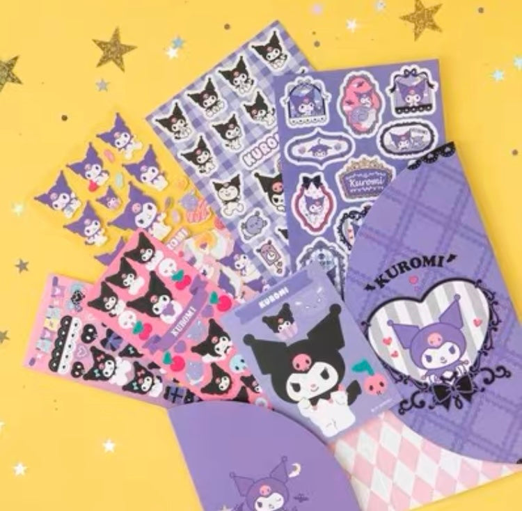 Sanrio Sticket Set | Hello Kitty My Melody Kuromi Cinnamoroll Pompompurin Pochacco - Set of 6pcs Stickers Children Gift KawaiiGiftLand