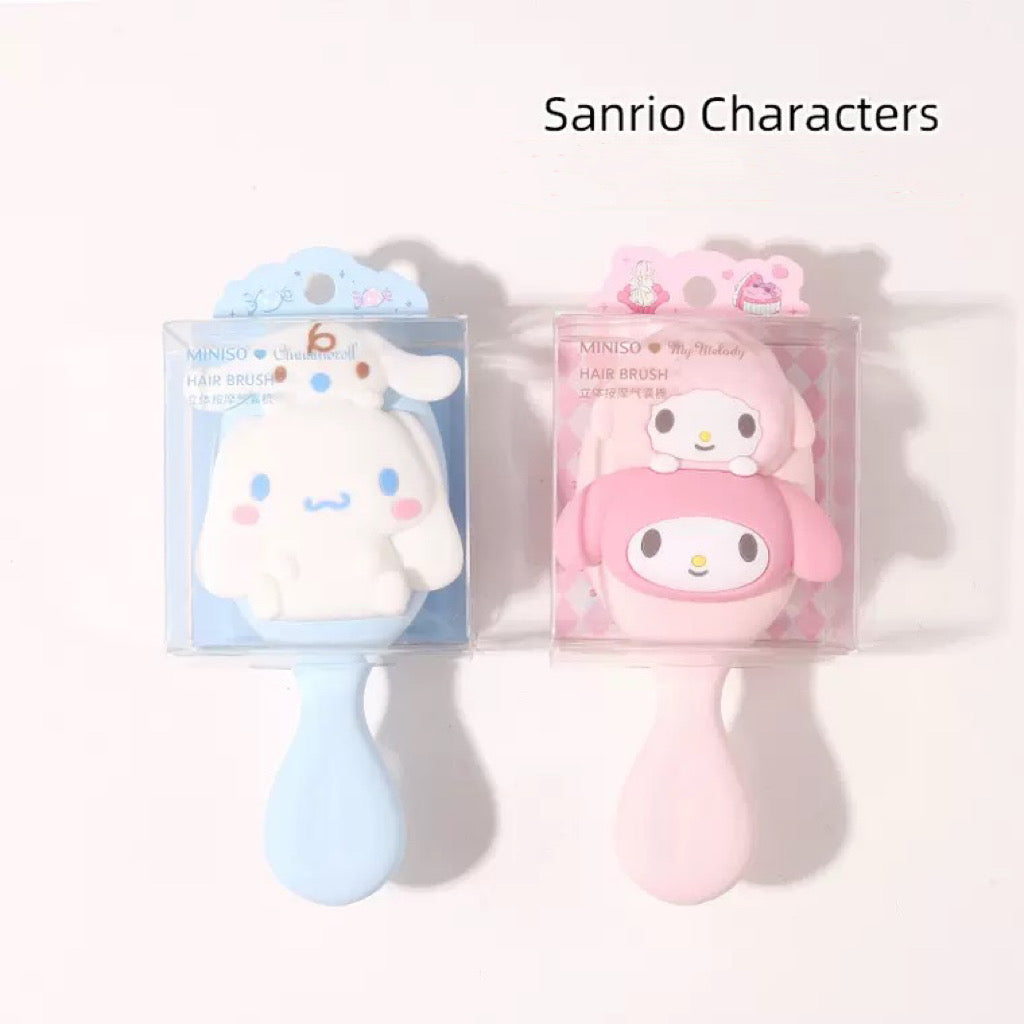Sanrio My Melody Kuromi Cinnamoroll Pochacco with Friend Mini Paddle Brush Comb KawaiiGiftLand