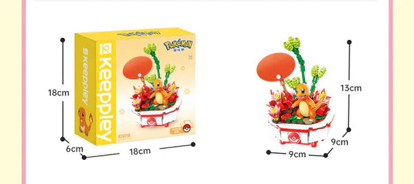Pokemon Charmander Flowerpot Potted Plant Building Blocks Toy Collections KawaiiGiftLand