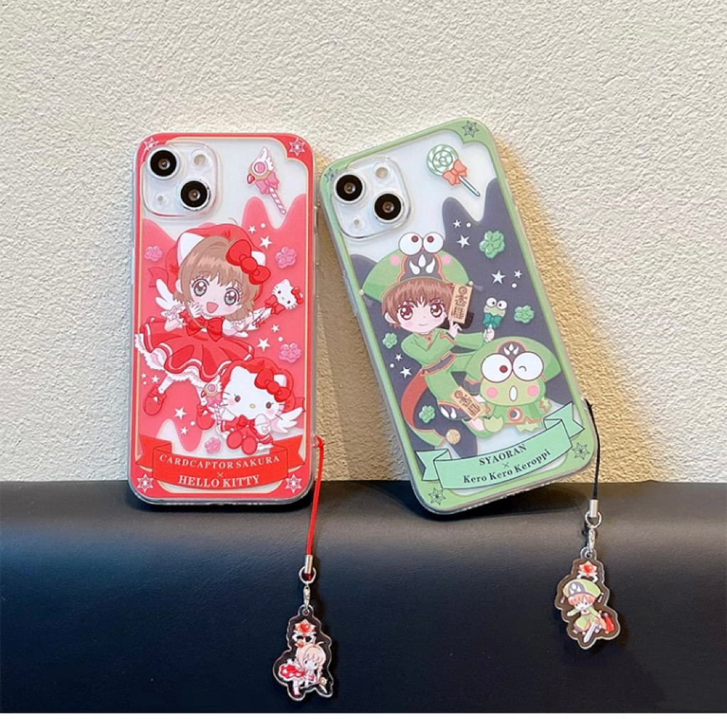 Clean Japanese Cartoon Magic Girl X KT KP iPhone Case 6 7 8 PLUS SE2 XS XR X 11 12 13 14 15 16 Pro Promax 12mini 13mini KawaiiGiftLand