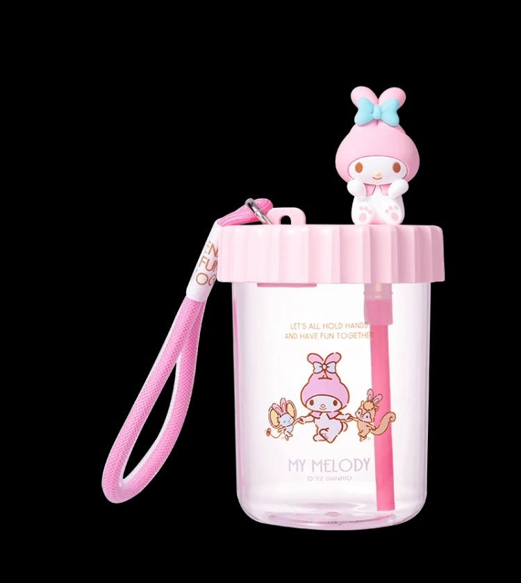 Sanrio 520ml Hand-Rope Sippy Cup Hello Kitty My Melody Cinnamoroll Pochacco - for Cool Drink KawaiiGiftLand