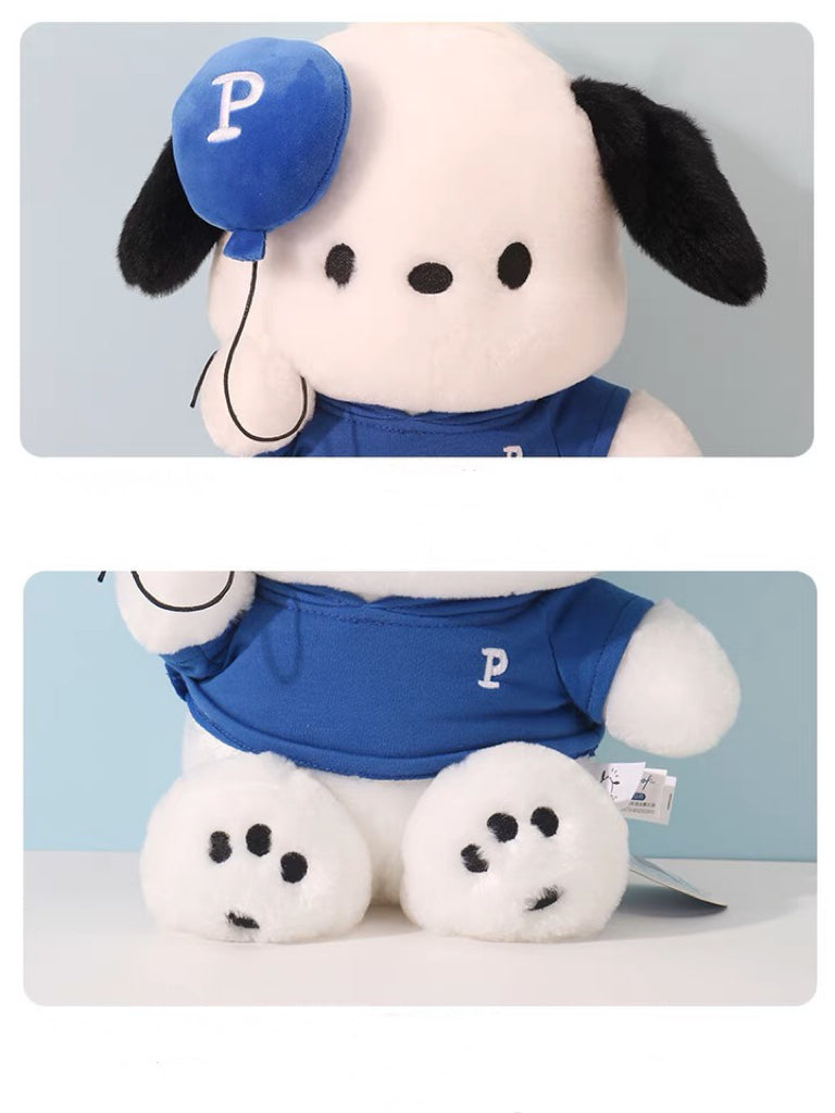 Sanrio Pochacco Blue & Red Balloon Plush Doll | 40cm 30cm 20cm - Girlfriend Children Gift KawaiiGiftLand