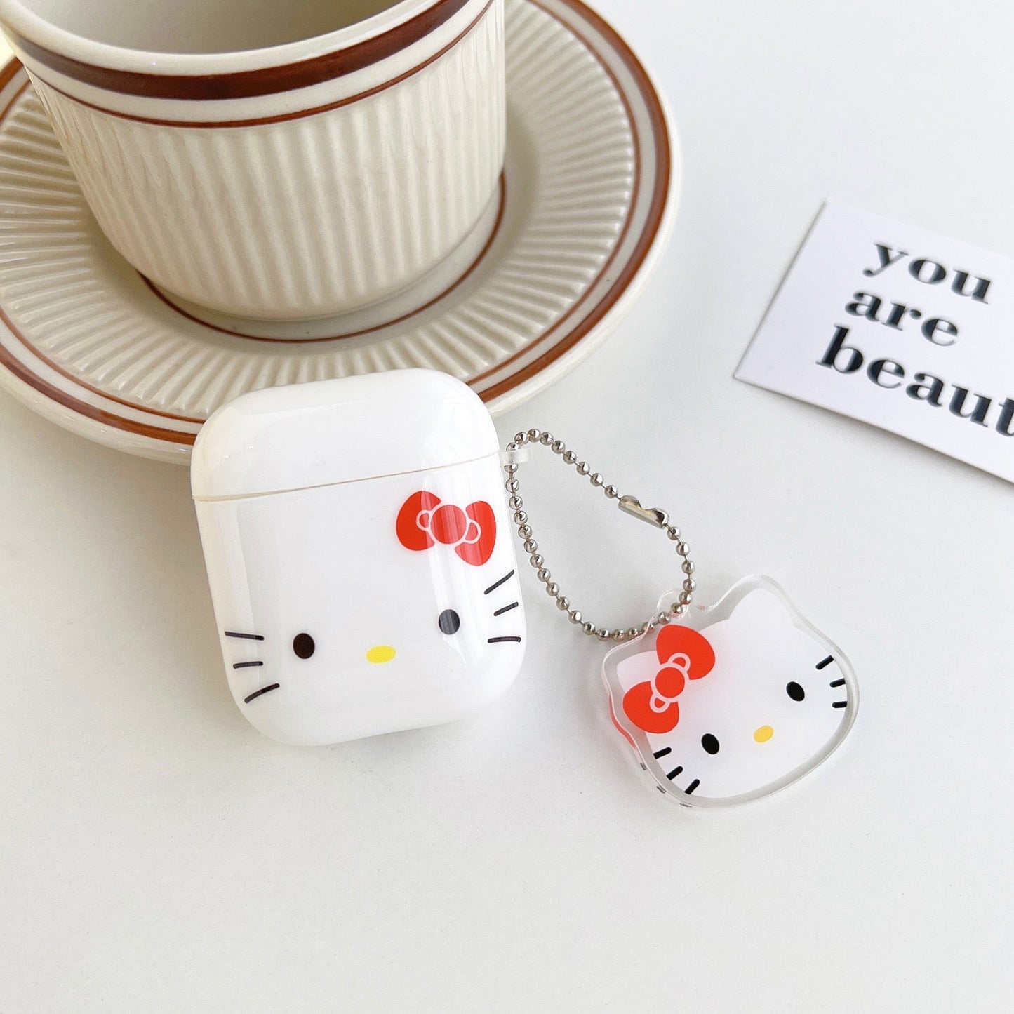 Japanese Cartoon Hello Kitty Cinnamoroll Simple Big Head AirPods AirPodsPro AirPods3 Case KawaiiGiftLand