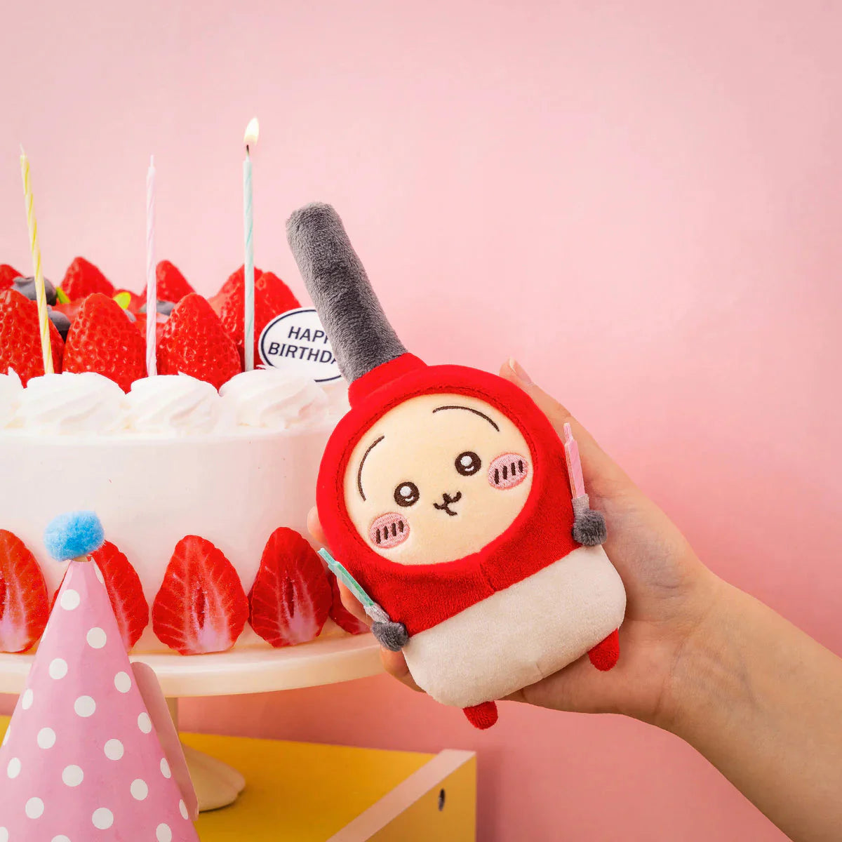 Japan ChiiKawa ChiiKawa & Hachiware Birthday 2025 Series | ChiiKawa Hachiware Usagi Birthday Cake Cream and Lighter Plush Doll Keychain Kawaii items Room Decoration doll KawaiiGiftLand