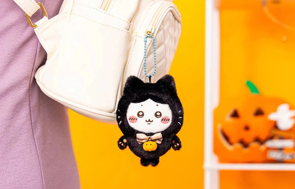 Japan ChiiKawa Halloween 2024 Series | ChiiKawa Hachiware Usagi Momonga Crab Black Cat and Pizza Plush Doll Keychain Kawaii items Room Decoration doll KawaiiGiftLand