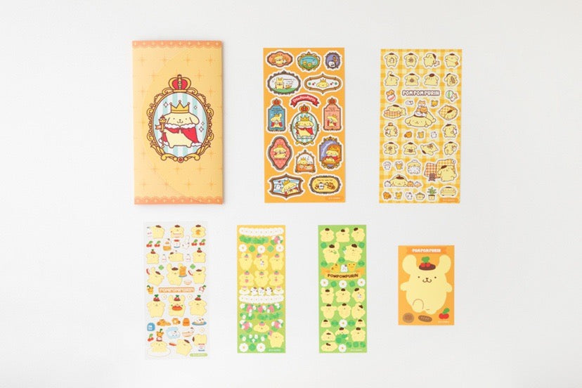 Sanrio Sticket Set | Hello Kitty My Melody Kuromi Cinnamoroll Pompompurin Pochacco - Set of 6pcs Stickers Children Gift KawaiiGiftLand