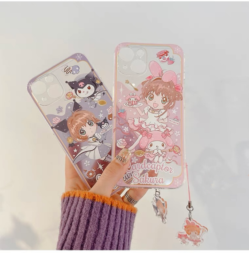 Clean Japanese Cartoon CardCaptorSakura Cafe Maid with KT MM KU CN PN iPhone Case 6 7 8 PLUS SE2 XS XR X 11 12 13 14 15 16 Pro Promax 12mini 13mini KawaiiGiftLand