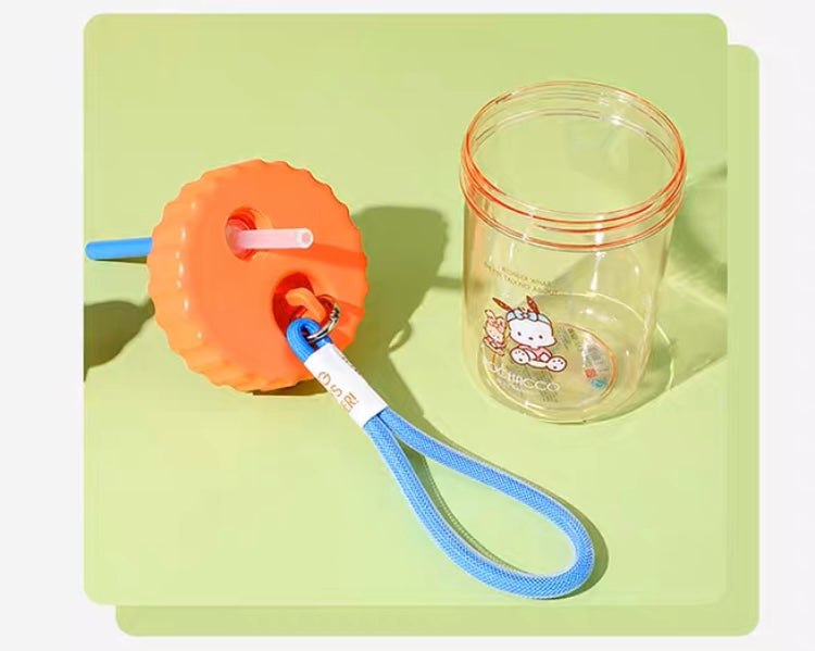Sanrio 520ml Hand-Rope Sippy Cup Hello Kitty My Melody Cinnamoroll Pochacco - for Cool Drink KawaiiGiftLand