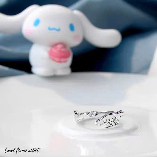 Sanrio Cinnamoroll 925 Sterling Silver & Gold Ring with Ring Box KawaiiGiftLand