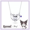 Sanrio Kuromi I.Love.Kuromi 925 Silver Necklace with Box