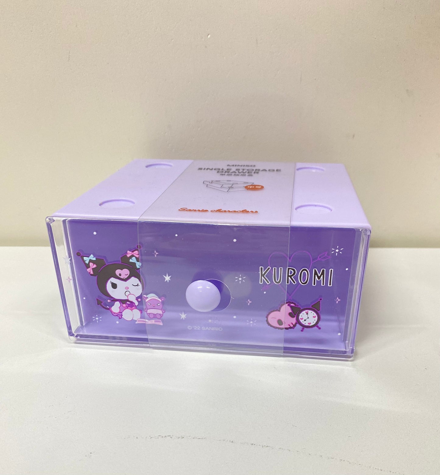 Miniso Sanrio Hello Kitty My Melody Kuromi Cinnamoroll Single Storage Drawer Desk Helper KawaiiGiftLand