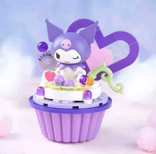 Sanrio Kuromi Dessert Grape Cake Building Blocks Toy Collections