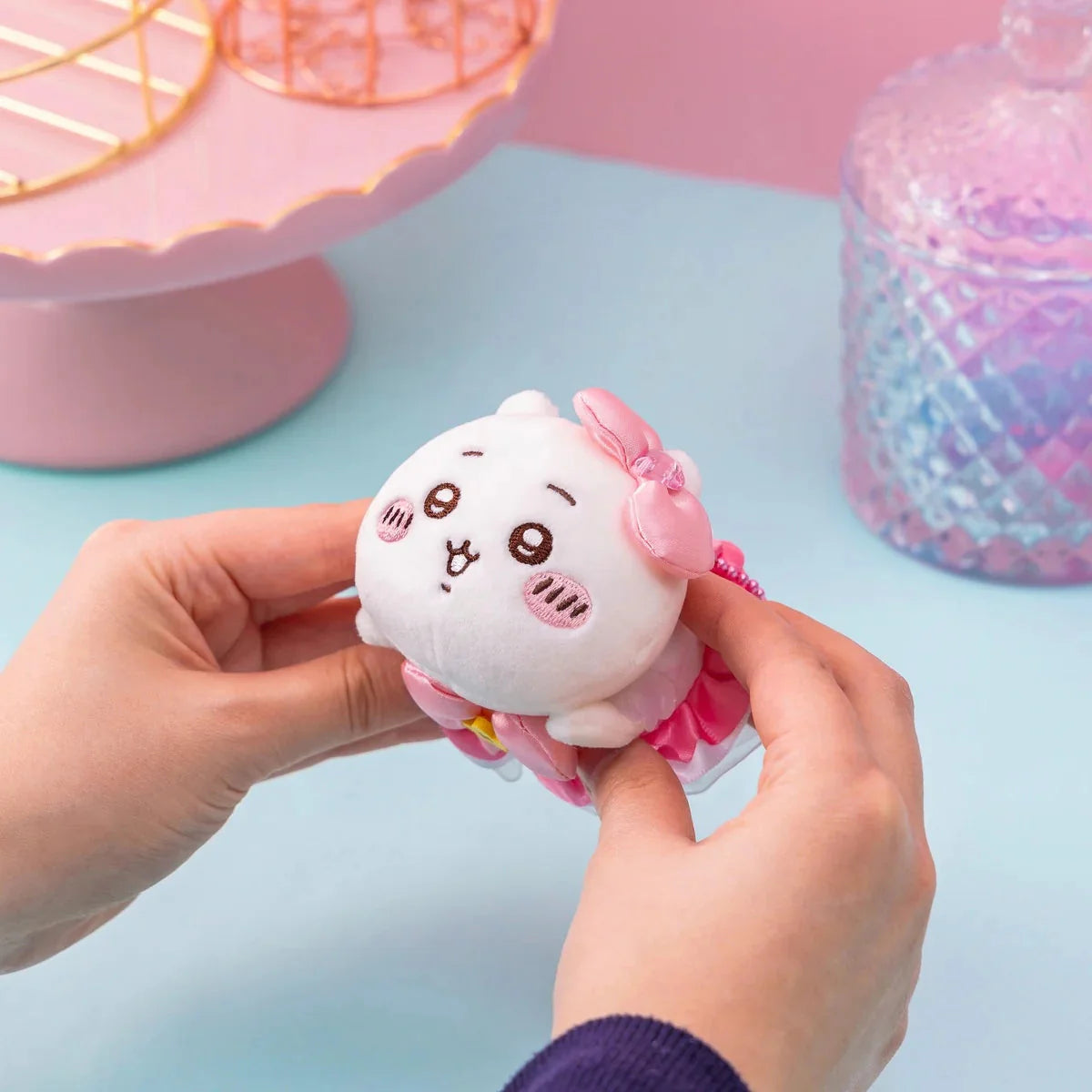 Japan ChiiKawa Magic Girl Series | ChiiKawa Hachiware Usagi Momonga Kurimanju Rakko Shisa Crab Plush Cute Lying doll - Mini Plush Doll keychain KawaiiGiftLand