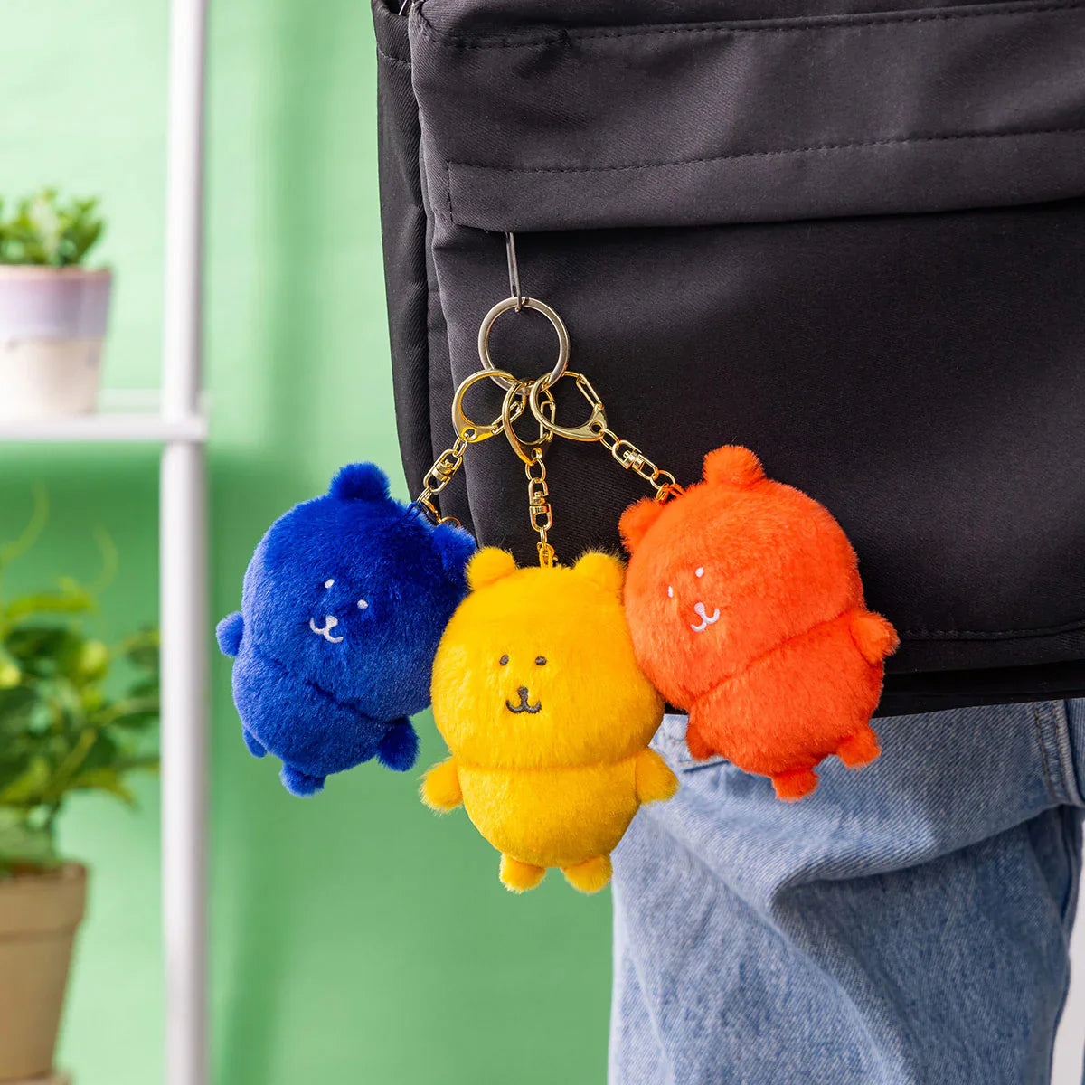 Japan Joker Bear | Joker Bear Rainbow Color Plush Doll Keychain - Kawaii items Room Decoration Doll