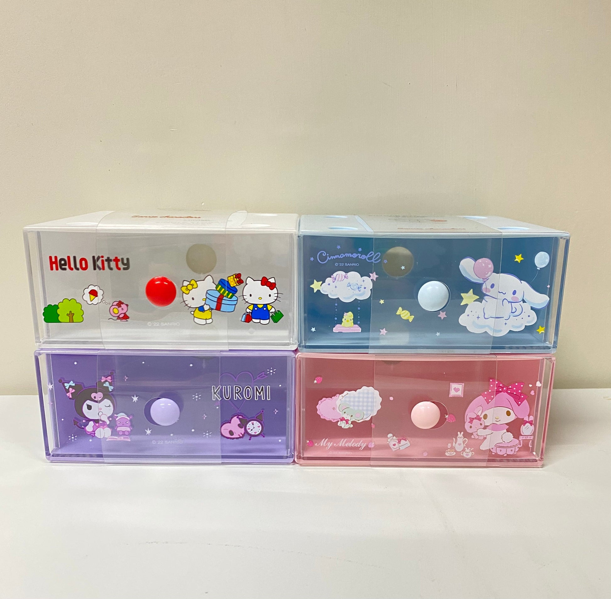 Miniso Sanrio Hello Kitty My Melody Kuromi Cinnamoroll Single Storage Drawer Desk Helper KawaiiGiftLand