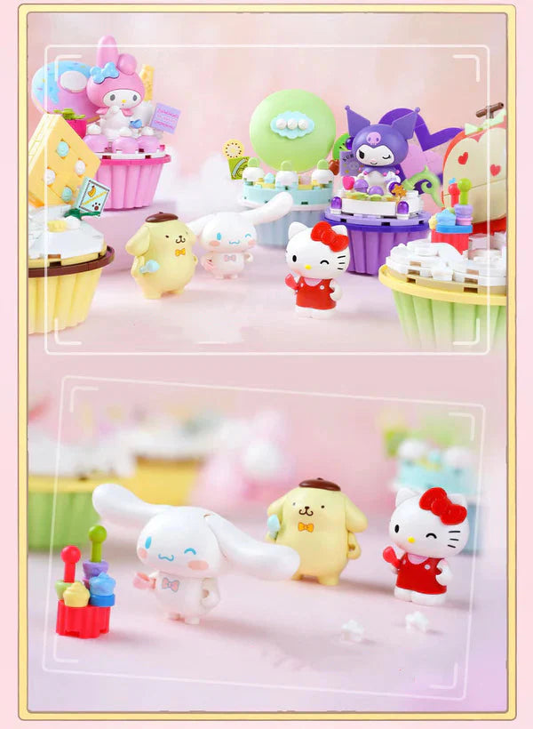 Sanrio Kuromi Dessert Grape Cake Building Blocks Toy Collections KawaiiGiftLand