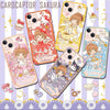 Japanese Cartoon CardCaptorSakura X Sanrio Cafe Maid Clean Case | Hello Kitty My Melody Kuromi Cinnamoroll Pompompurin - iPhone Case PLUS SE2 XS XR X 11 12 13 14 15 16 16e 17 17e Pro Promax 12mini 13mini
