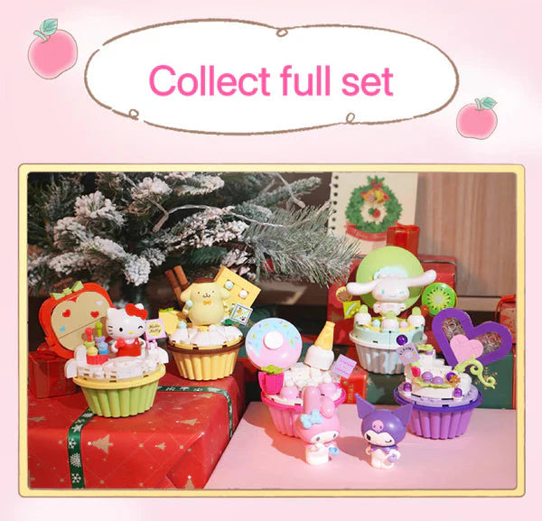 Sanrio Pompompurin Dessert Banana Cake Building Blocks Toy Collections KawaiiGiftLand