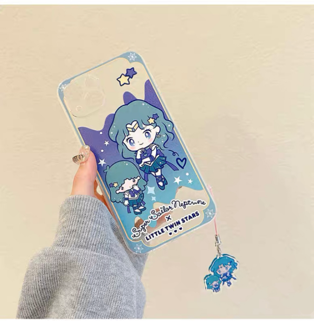 Clean Japanese Cartoon Sailor Girl X Little Twin Stars Piano PC iPhone Case 6 7 8 PLUS SE2 XS XR X 11 12 13 14 15 16 Pro Promax 12mini 13mini KawaiiGiftLand