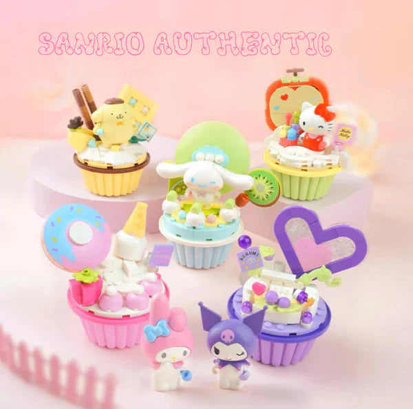 Sanrio My Melody Dessert Strawberry Cake Building Blocks Toy Collections KawaiiGiftLand
