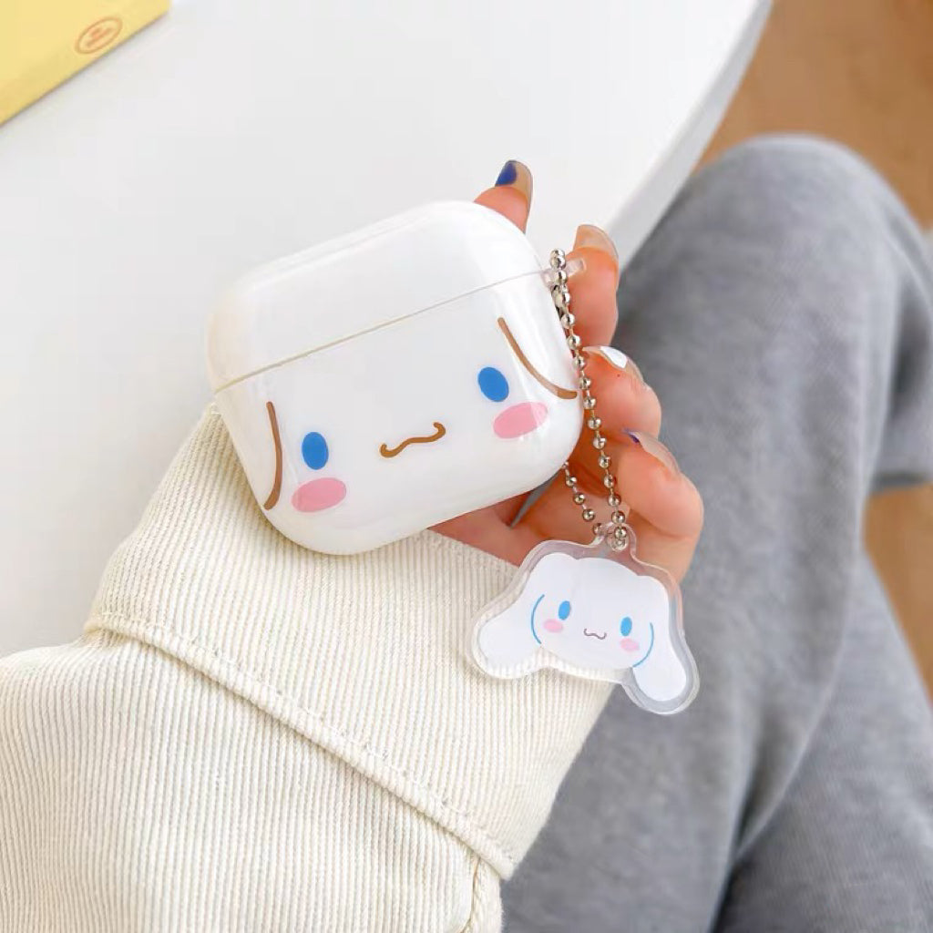 Japanese Cartoon Hello Kitty Cinnamoroll Simple Big Head AirPods AirPodsPro AirPods3 Case KawaiiGiftLand